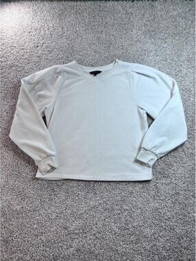 Banana Republic White Crew Neck Sweatshirt Size Small